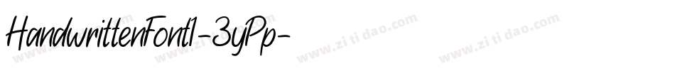 HandwrittenFont1-3yPp字体转换