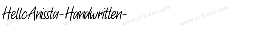 HelloAnissta-Handwritten字体转换