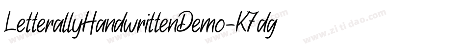 LetterallyHandwrittenDemo-K7dgl字体转换