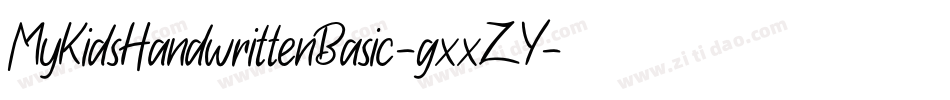 MyKidsHandwrittenBasic-gxxZY字体转换
