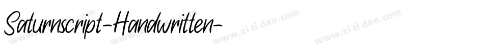 Saturnscript-Handwritten字体转换
