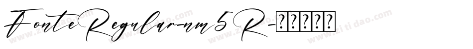FonteRegular-nm5R字体转换