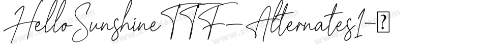 HelloSunshineTTF_Alternates1字体转换