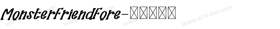 MonsterFriendFore字体转换