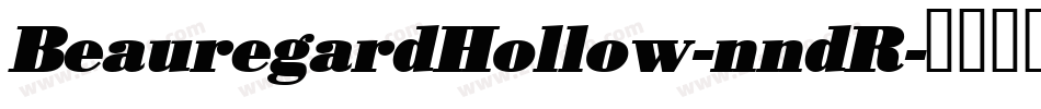 BeauregardHollow-nndR字体转换