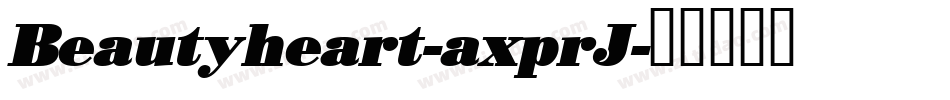 Beautyheart-axprJ字体转换