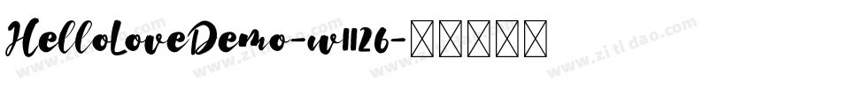 HelloLoveDemo-w1126字体转换