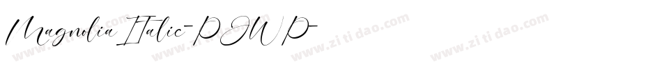 MagnoliaItalic-PJWP字体转换