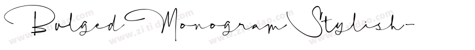 BulgedMonogramStylish字体转换