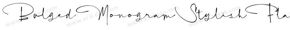BulgedMonogramStylishFlat字体转换