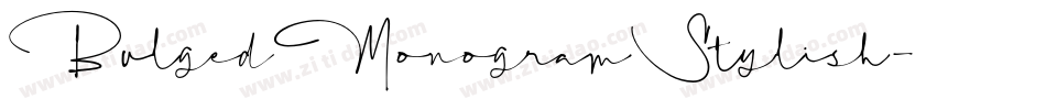 BulgedMonogramStylish字体转换