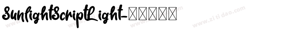 SunlightScriptLight字体转换