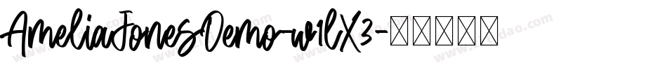 AmeliaJonesDemo-w1lX3字体转换