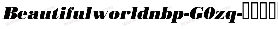 Beautifulworldnbp-G0zq字体转换