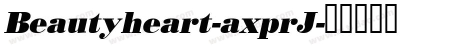 Beautyheart-axprJ字体转换