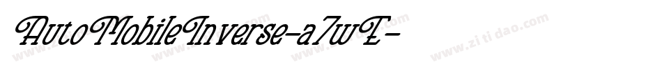 AutoMobileInverse-a7wE字体转换
