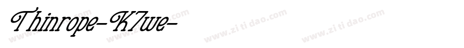 Thinrope-K7we字体转换