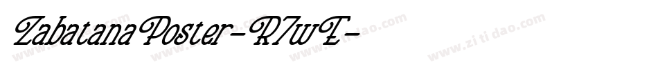 ZabatanaPoster-R7wE字体转换