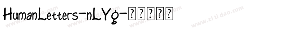 HumanLetters-nLYg字体转换