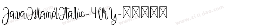 JavaIslandItalic-4VrY字体转换