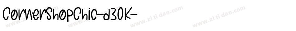 CornerShopChic-d3OK字体转换