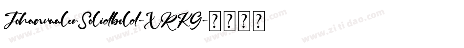 JohanvaalerSolidbold-XRKG字体转换