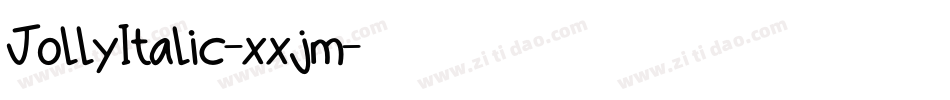 JollyItalic-xxjm字体转换
