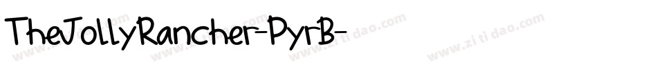 TheJollyRancher-PyrB字体转换