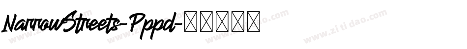 NarrowStreets-Pppd字体转换