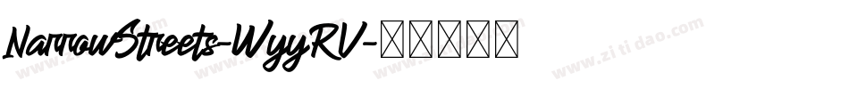 NarrowStreets-WyyRV字体转换