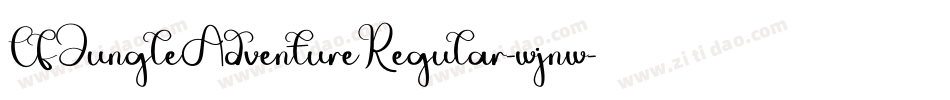 CfJungleAdventureRegular-wjnw字体转换
