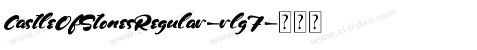 CastleOfStonesRegular-rlg7字体转换
