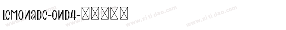 Lemonade-Ond4字体转换