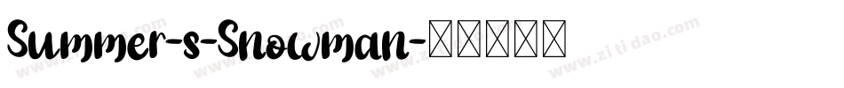 Summer-s-Snowman字体转换