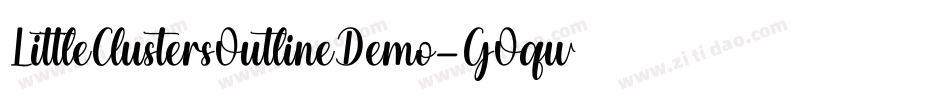 LittleClustersOutlineDemo-GOqwq字体转换