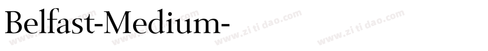 Belfast-Medium字体转换