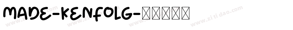 MADE-Kenfolg字体转换