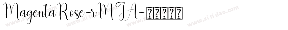 MagentaRose-rMJA字体转换