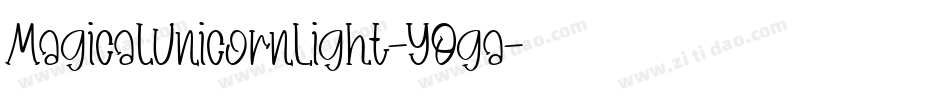 MagicalUnicornLight-YOga字体转换