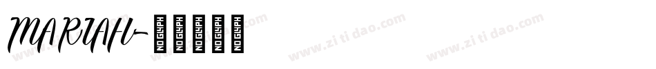 MARIAH字体转换