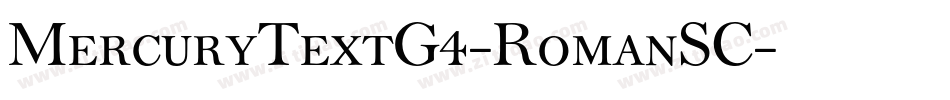 MercuryTextG4-RomanSC字体转换