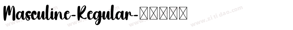 Masculine-Regular字体转换