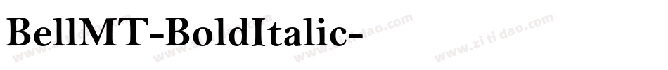 BellMT-BoldItalic字体转换