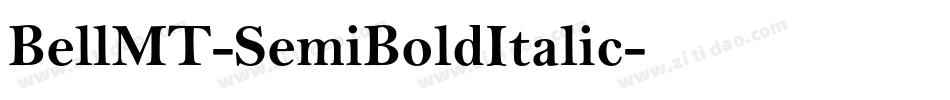 BellMT-SemiBoldItalic字体转换