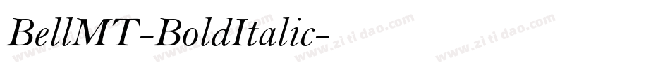 BellMT-BoldItalic字体转换