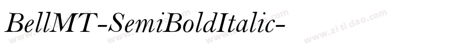 BellMT-SemiBoldItalic字体转换