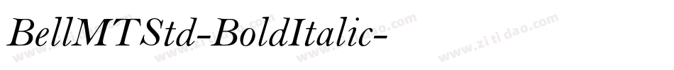 BellMTStd-BoldItalic字体转换