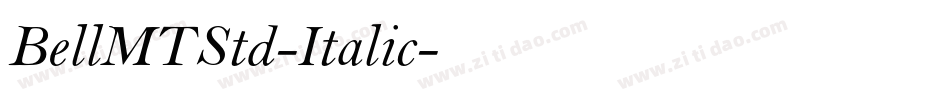 BellMTStd-Italic字体转换