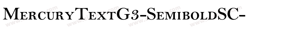 MercuryTextG3-SemiboldSC字体转换
