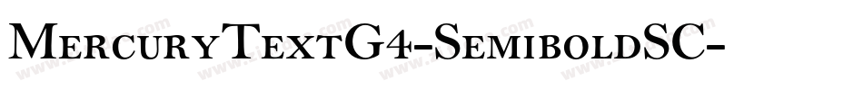 MercuryTextG4-SemiboldSC字体转换